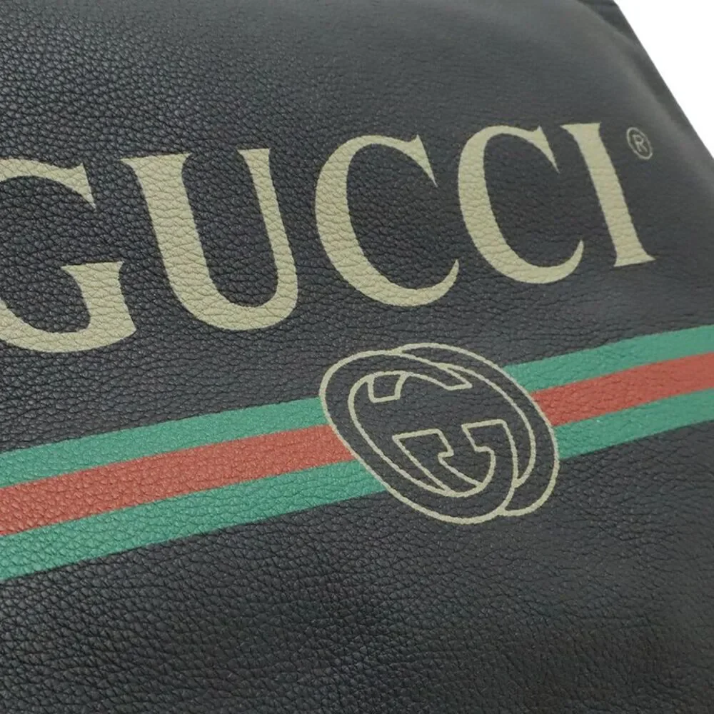 Gucci Logo Print Portfolio Clutch